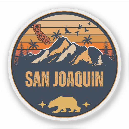 San Joaquin, Kalifornien Aufkleber (Vorderseite)