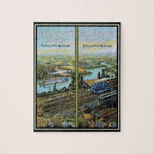 San Joaquin Landkreis Vintage Poster Puzzle (Vertikal)