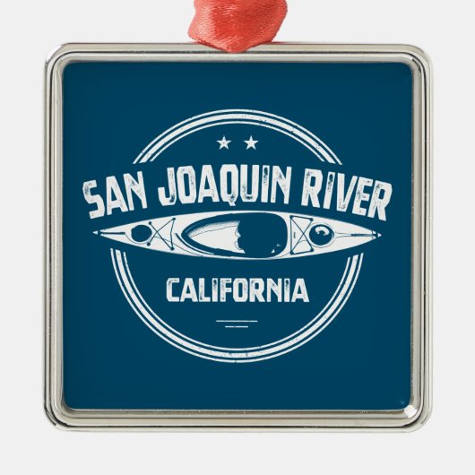 San Joaquin River California Kayaking Ornament Aus Metall (Vorne)