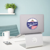 San Jose Aufkleber (Laptop auf Schreibtisch)