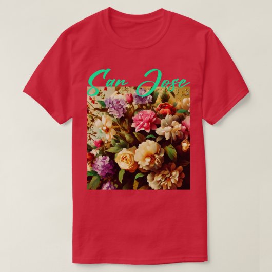 San Jose Blume T-Shirt (Design vorne)