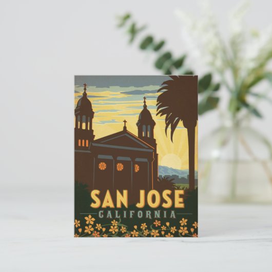 San Jose, CA Postkarte (Stehend Vorderseite)