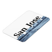San Jose CA Skyline mit San Jose im Himmel Magnet (Linke Seite)