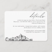 San Jose CA Wedding Hotel Zimmerblock Details Begleitkarte (Vorderseite)