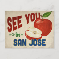 San Jose California Apple - Vintage Travel