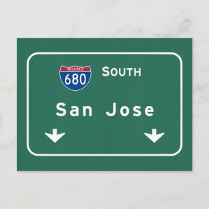 San Jose California Autobahn : Postkarte