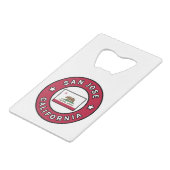 San Jose California Geldbeutel Flaschenöffner (Vorderseite Schrägansicht)