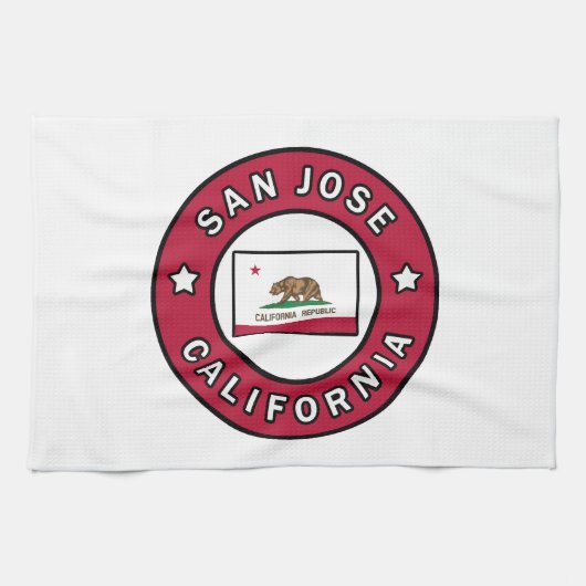 San Jose California Geschirrtuch (Horizontal)