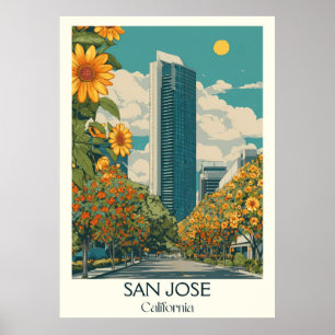 San Jose California Kunstdruckerei   Silicon Valle Poster