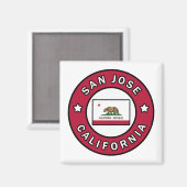 San Jose California Magnet (Vorderseite/Rückseite)