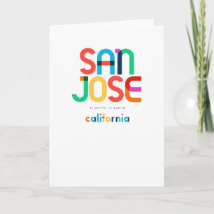San Jose California Mid Century, Pop Art, Karte