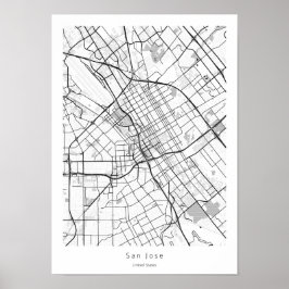 San Jose California Moderne Minimal City Street Ka Poster