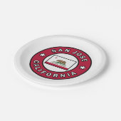 San Jose California Pappteller (Schrägansicht)