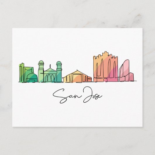 San Jose CALIFORNIA Postkarte (Vorderseite)