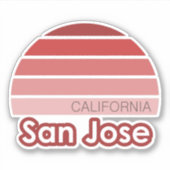 San Jose California Sticker (Vorderseite)