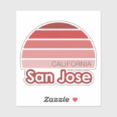 San Jose California Sticker (Blatt)