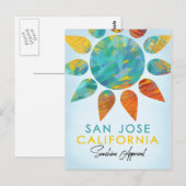 San Jose California Sunshine Travel Postkarte (Vorne/Hinten)