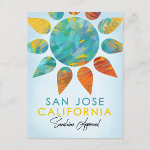 San Jose California Sunshine Travel Postkarte