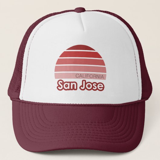 San Jose California Truckerkappe (Vorderseite)
