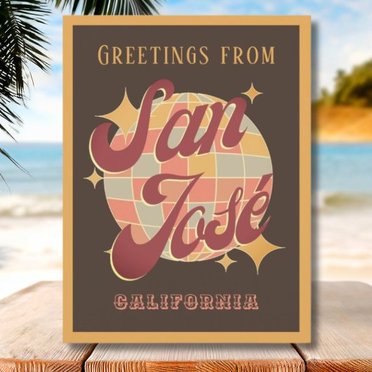 San José California USA Retro Vintage Postkarte