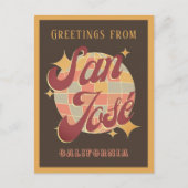 San José California USA Retro Vintage Postkarte (Vorderseite)