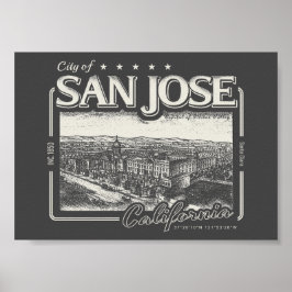 SAN JOSE CALIFORNIA VINTAG POSTER