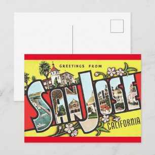 San José, California Vintage Travel Postcard Postkarte