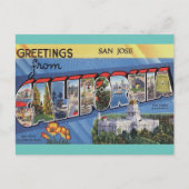 San José, California Vintage Travel Postcard Postkarte (Vorderseite)