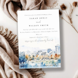 San Jose, California Watercolor Couples Dusche Einladung