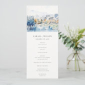 San Jose, California Watercolor Wedding Program Einladung (Stehend Vorderseite)