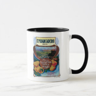 San Jose, CaliforniaEmbarcadero Birnen-Aufkleber Tasse