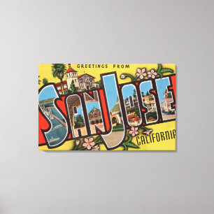 San Jose, CaliforniaLarge Buchstabe-Szenen 2 Leinwanddruck