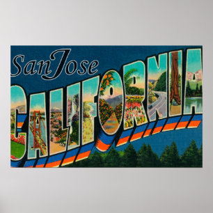 San Jose, CaliforniaLarge Buchstabe-Szenen Poster