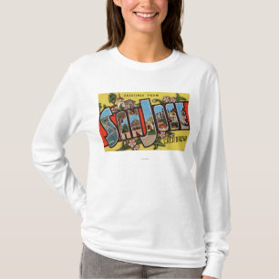 San Jose, CaliforniaLarge Buchstabe-Szenen T-Shirt