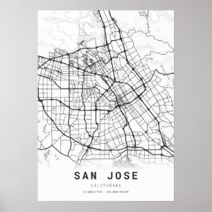 San Jose City Map Poster