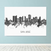 San José Costa Rica Skyline BW Leinwanddruck (Insitu (Holzboden))