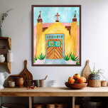 San Jose de Gracia Kirche Santa Maria delle Gracia Poster<br><div class="desc">Aquarellmalerei inspiriert durch einen Besuch in New Mexico. Handgemalt von mir für dich. Fügen Sie Ihren eigenen Text hinzu oder bearbeiten Sie ihn,  wenn Sie ihn anpassen möchten. Achten Sie darauf,  meinen Shop für mehr Spaß auszuprobieren!</div>