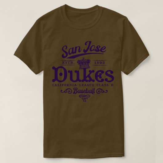 San Jose Dukes Baseball T-Shirt (Design vorne)
