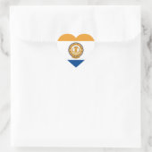 San Jose Flag Herz-Aufkleber (Tasche)