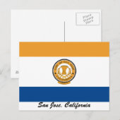 San Jose Flag Postkarte (Vorne/Hinten)