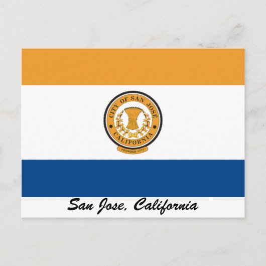 San Jose Flag Postkarte (Vorderseite)