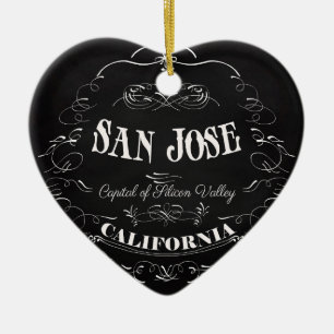 San Jose, Kalifornien - Hauptstadt von Silicon Keramik Ornament