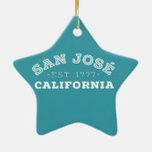 San Jose Kalifornien Keramik Ornament (Hinten)