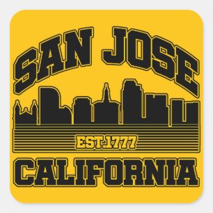 San Jose, Kalifornien Quadratischer Aufkleber