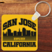 San Jose, Kalifornien Schlüsselanhänger (Rückseite)