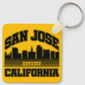 San Jose, Kalifornien Schlüsselanhänger (Rückseite)