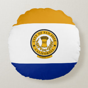 San Jose (Kalifornien) Stadtflagge Rundes Kissen