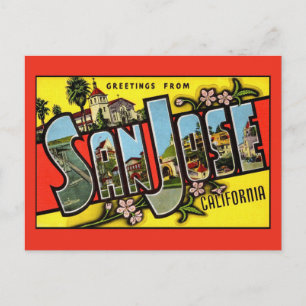 San Jose Kalifornien Vintage-Grußpostkarte Postkarte