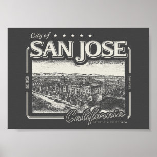 SAN JOSE KALIFORNIEN VINTAGE POSTER