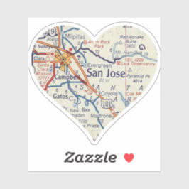 San Jose Karte Aufkleber